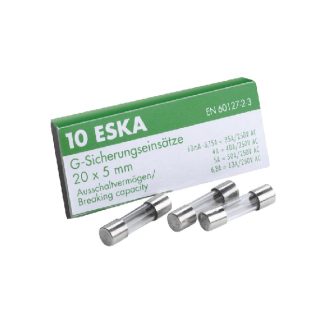 ESKA 522.520 2A Slow Blow Glass Fuse 5x20mm (Pack 10)