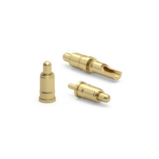 High Current, Small-Scale Spring-Loaded Pins