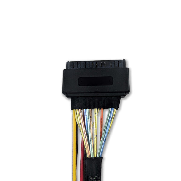 GEN4, *2 EXT. HD (SFF-8644) TO *1 MULTILINK PCIE (SFF-8639) U.2 CABLE - Image 2